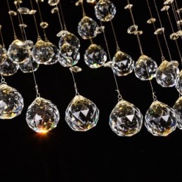 Lámpara de techo moderna de cristal con forma de gota de lluvia redonda