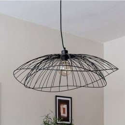 Lámpara colgante moderna con forma de sombrero, decoración minimalista, 1 luz