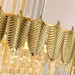 Lámpara colgante de cristal cónico, luz de techo decorativa dúplex