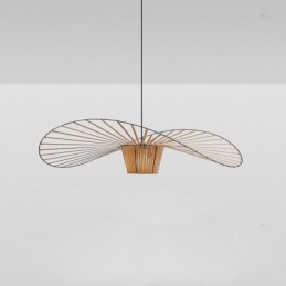 Lámpara colgante moderna simple de hierro con forma de sombrero