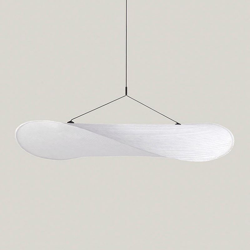 Lámpara de techo colgante de seda decorativa, luz blanca cálida