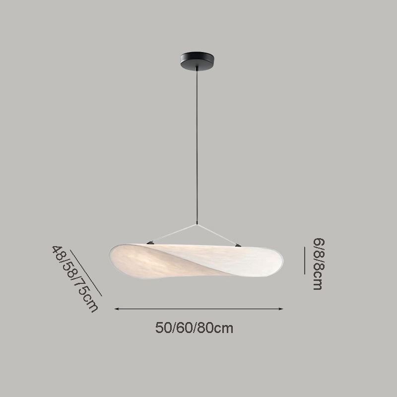 Lámpara de techo colgante de seda decorativa, luz blanca cálida