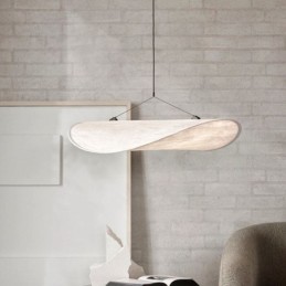 Lámpara de techo colgante de seda decorativa, luz blanca cálida
