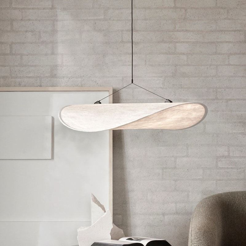 Lámpara de techo colgante de seda decorativa, luz blanca cálida