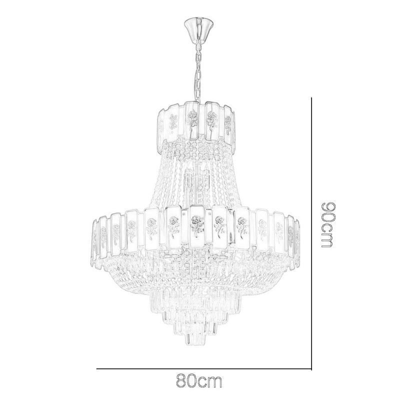 Lámpara colgante de cristal dorado, elegante y decorativa.