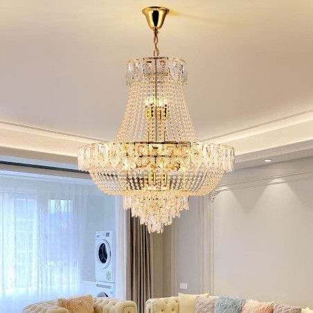 Lámpara colgante de cristal, lámpara de techo decorativa de lujo Lámpara colgante de cristal, lámpara de techo decorativa de lujo