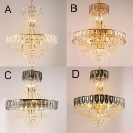Lámpara colgante de cristal, lámpara de techo decorativa de lujo