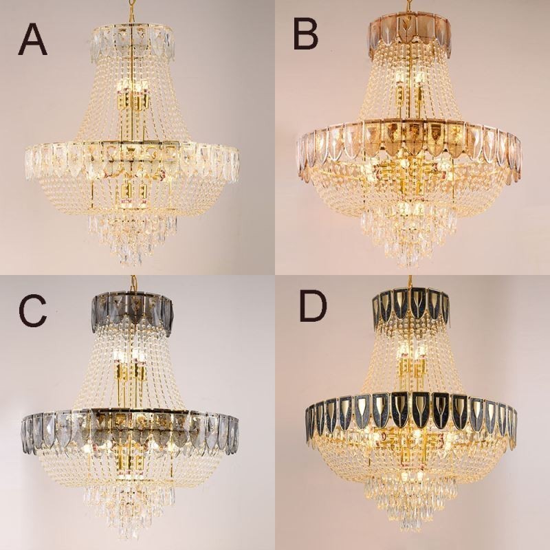 Lámpara colgante de cristal, lámpara de techo decorativa de lujo