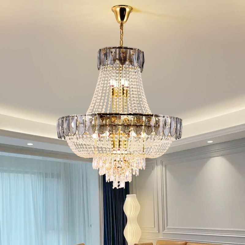 Lámpara colgante de cristal, lámpara de techo decorativa de lujo