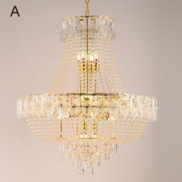 Lámpara colgante de cristal, lámpara de techo decorativa de lujo