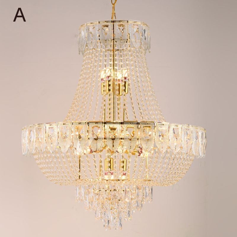 Lámpara colgante de cristal, lámpara de techo decorativa de lujo