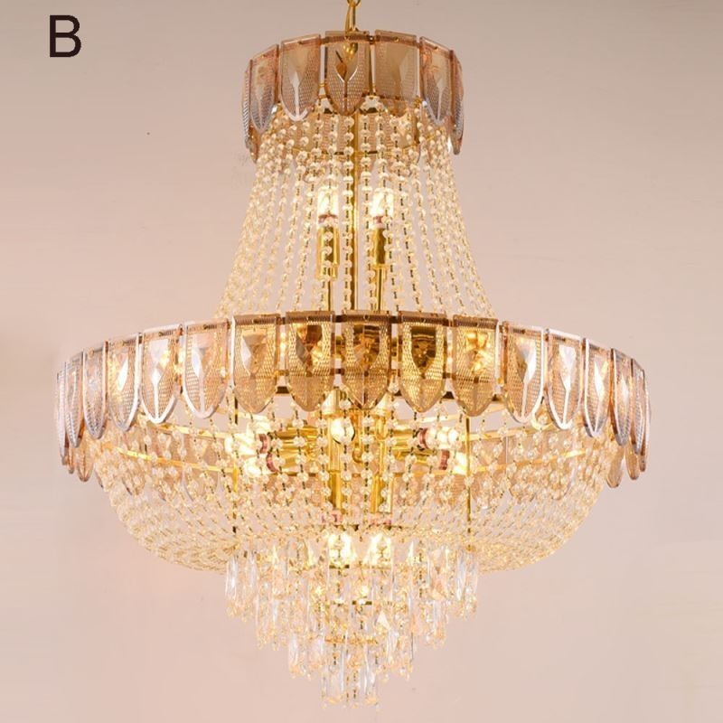 Lámpara colgante de cristal, lámpara de techo decorativa de lujo