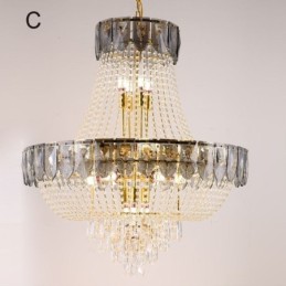 Lámpara colgante de cristal, lámpara de techo decorativa de lujo