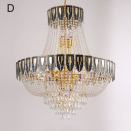 Lámpara colgante de cristal, lámpara de techo decorativa de lujo