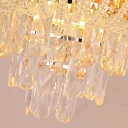 Lámpara colgante de cristal de lujo, lámpara de techo decorativa de 60 cm