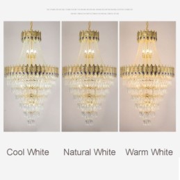 Lámpara colgante de cristal, sofisticada y lujosa, de 80 cm.