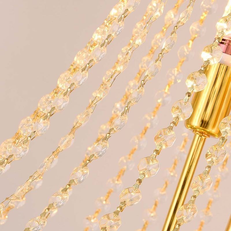 Lámpara colgante de cristal, sofisticada y lujosa, de 80 cm.