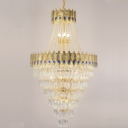 Lámpara colgante de cristal, sofisticada y lujosa, de 80 cm.