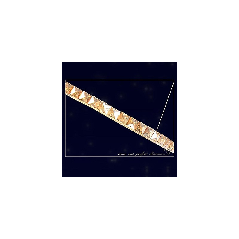 Lámpara colgante de cristal, lámparas de iluminación modernas, cristal ámbar K9, anillo único redondo de 30 cm