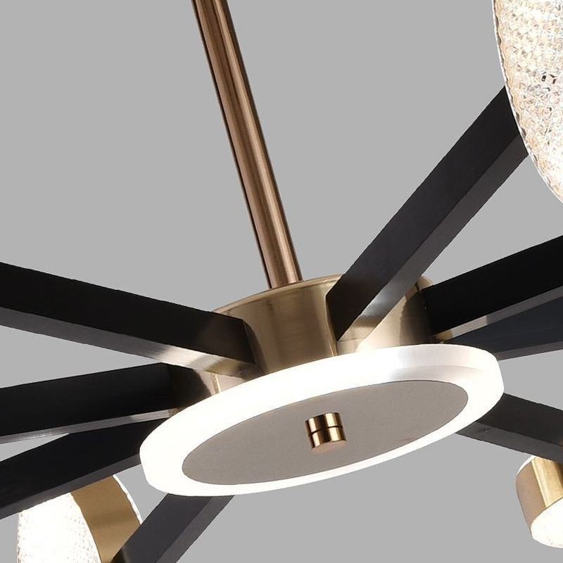 Lámpara colgante minimalista de nueve cabezas con forma circular