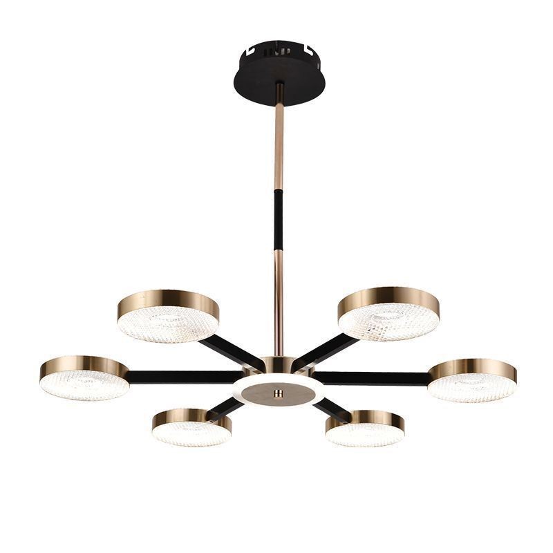 Lámpara colgante minimalista de siete cabezas con forma circular