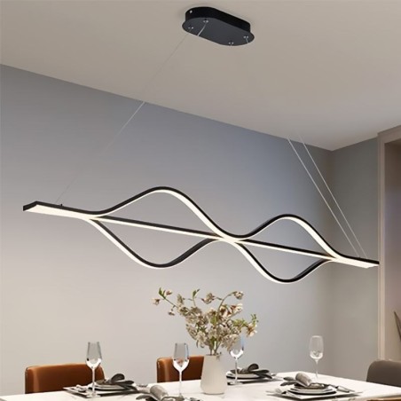 Lámpara colgante minimalista de techo con ondas Lámpara colgante minimalista de techo con ondas