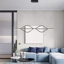Lámpara colgante minimalista de techo con ondas