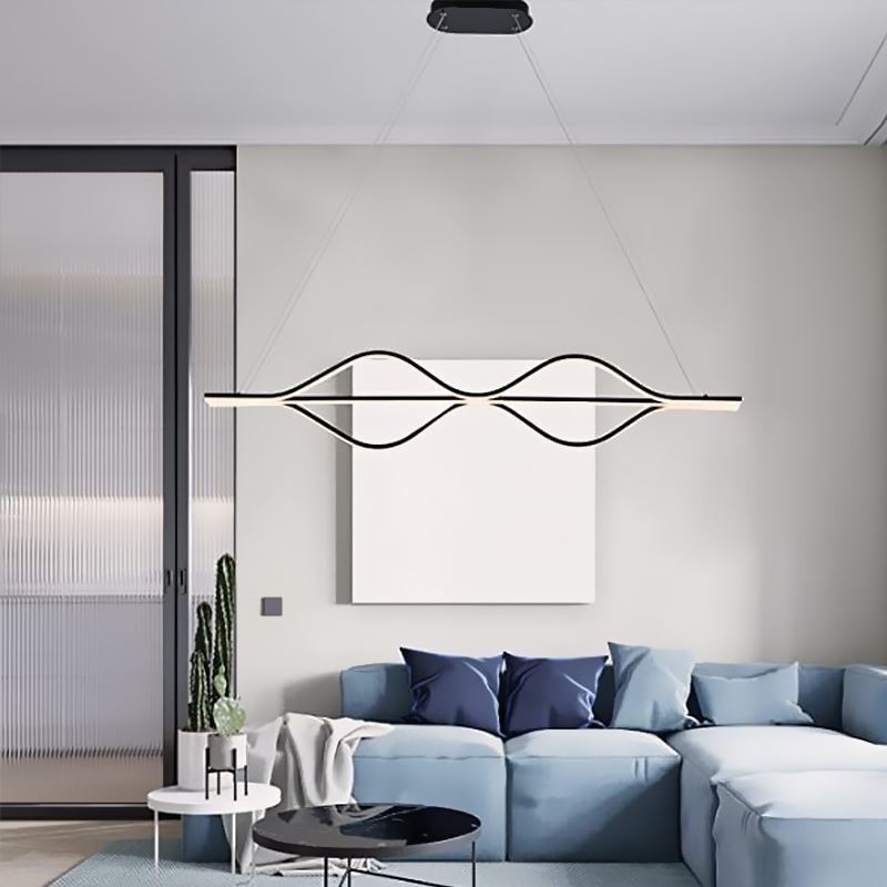 Lámpara colgante minimalista de techo con ondas