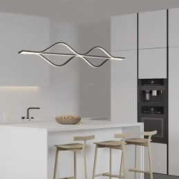 Lámpara colgante minimalista de techo con ondas