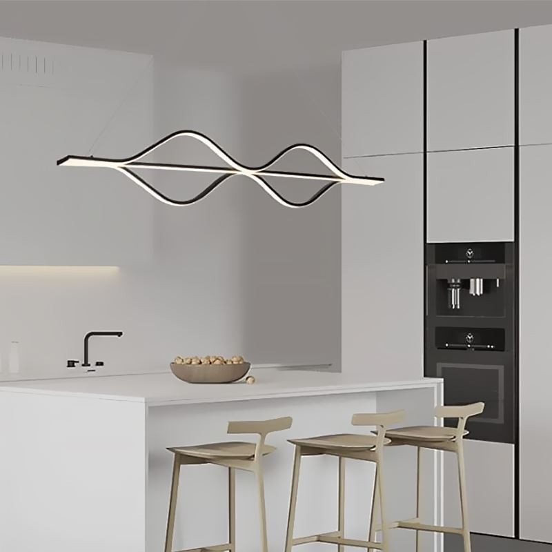 Lámpara colgante minimalista de techo con ondas