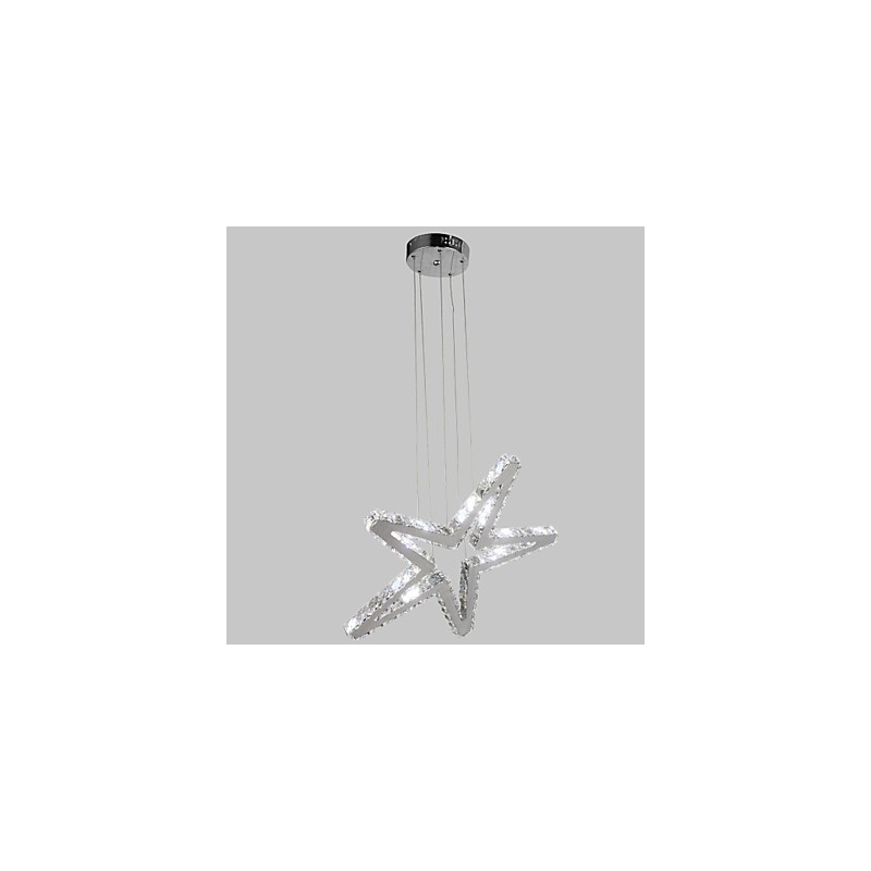 Lámpara de araña clásica tradicional de metal cromado