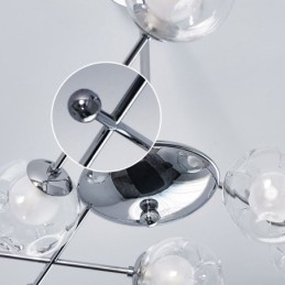 Lámpara colgante de cristal estilo europeo con forma de frijoles mágicos simples.