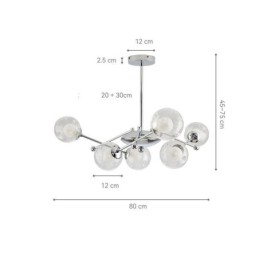 Lámpara colgante de cristal estilo europeo con forma de frijoles mágicos simples.