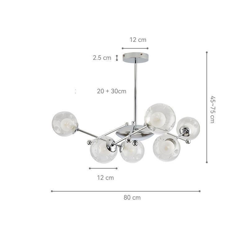 Lámpara colgante de cristal estilo europeo con forma de frijoles mágicos simples.
