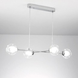 Lámpara colgante de cristal estilo europeo Magic Bean, 4 luces