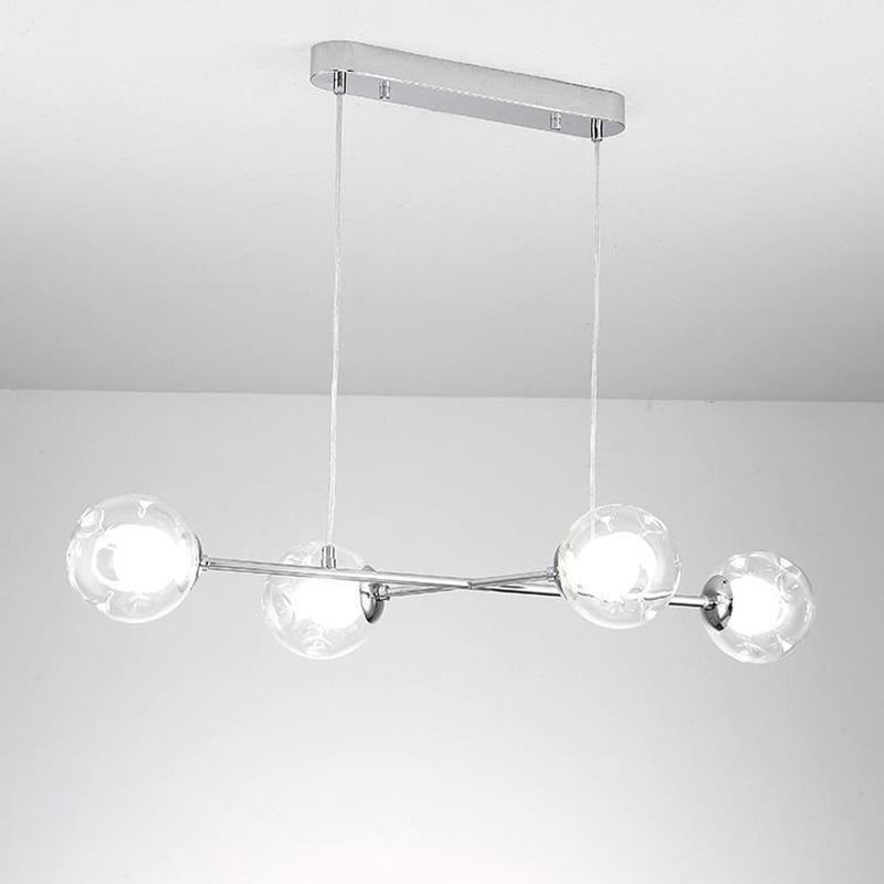 Lámpara colgante de cristal estilo europeo Magic Bean, 4 luces