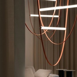 Lámpara colgante europea estilo Wabi Sabi con cinturón decorativo