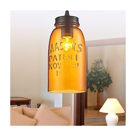 Lámpara colgante de 1 luz estilo italiano, galvanizada transparente. Lámpara colgante de 1 luz estilo italiano, galvanizada transparente.