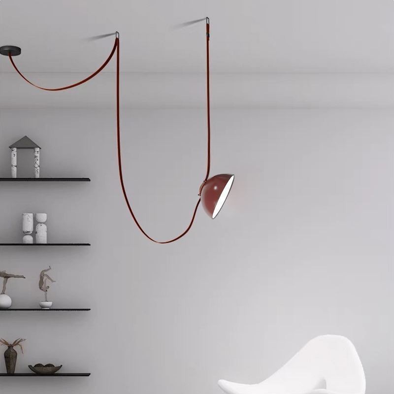 Lámpara colgante con forma de cinturón, estilo europeo simple Wabi Sabi, lámpara de techo con forma de cinturón