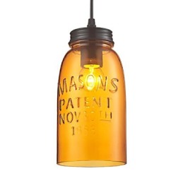 Lámpara colgante de 1 luz estilo italiano, galvanizada transparente.