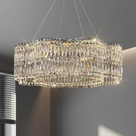 Lámpara de techo de cristal moderna y sencilla con decoración colgante. Lámpara de techo de cristal moderna y sencilla con decoración colgante.