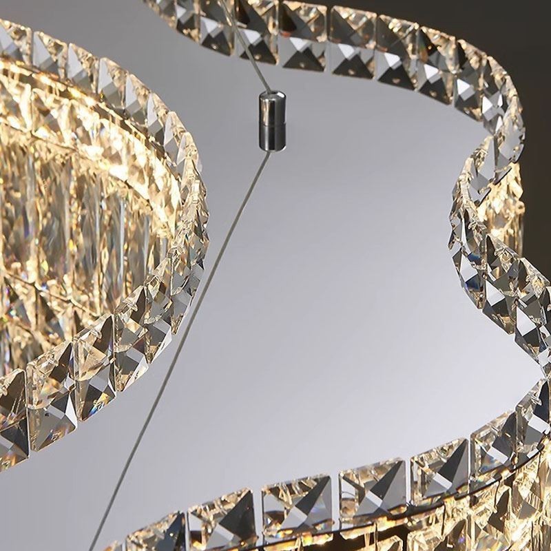 Lámpara de techo de cristal moderna y sencilla con decoración colgante.