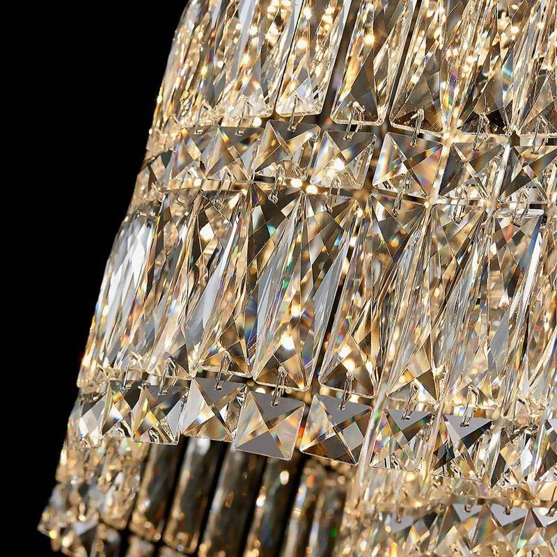 Lámpara de techo de cristal moderna y sencilla con decoración colgante.