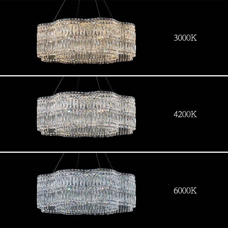 Lámpara de techo de cristal moderna y sencilla con decoración colgante.