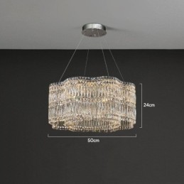 Lámpara de techo de cristal moderna y sencilla con decoración colgante.