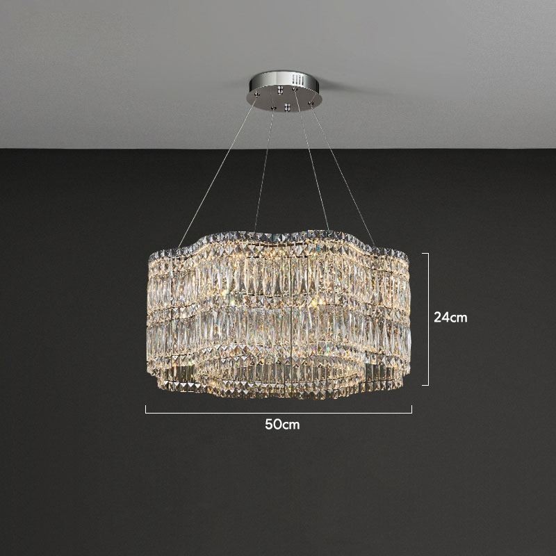 Lámpara de techo de cristal moderna y sencilla con decoración colgante.