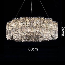 Lámpara de techo de cristal moderna y sencilla con decoración colgante.