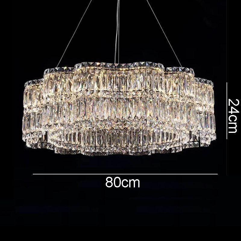 Lámpara de techo de cristal moderna y sencilla con decoración colgante.