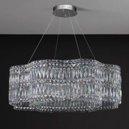 Lámpara de techo de cristal moderna y sencilla con decoración colgante.