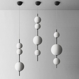 Lámpara colgante moderna minimalista con forma de molécula de frijoles mágicos.